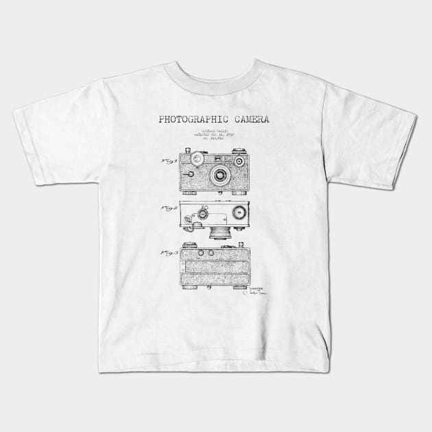 Camera Patent Kids T-Shirt by Woah_Jonny